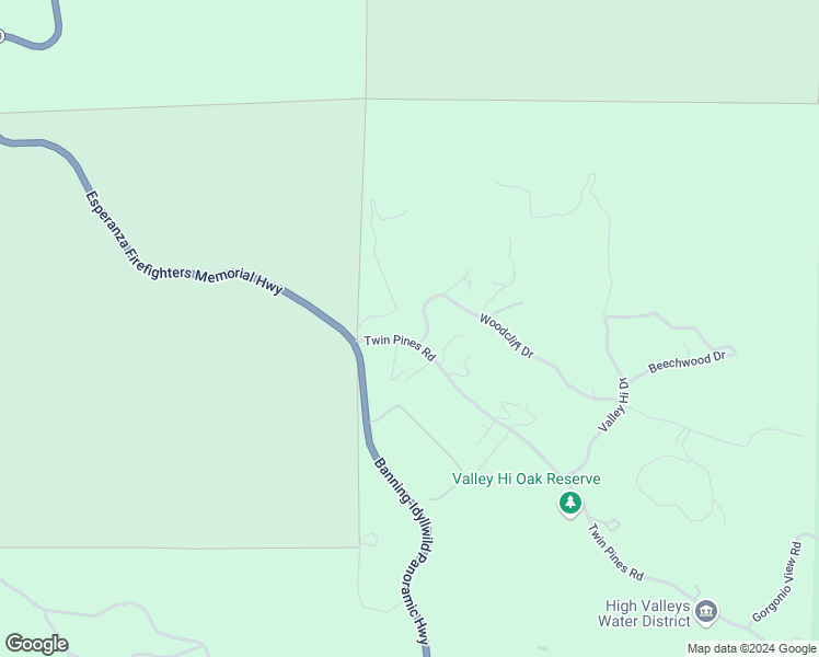 map of restaurants, bars, coffee shops, grocery stores, and more near 47066 Twin Pines Road in Banning
