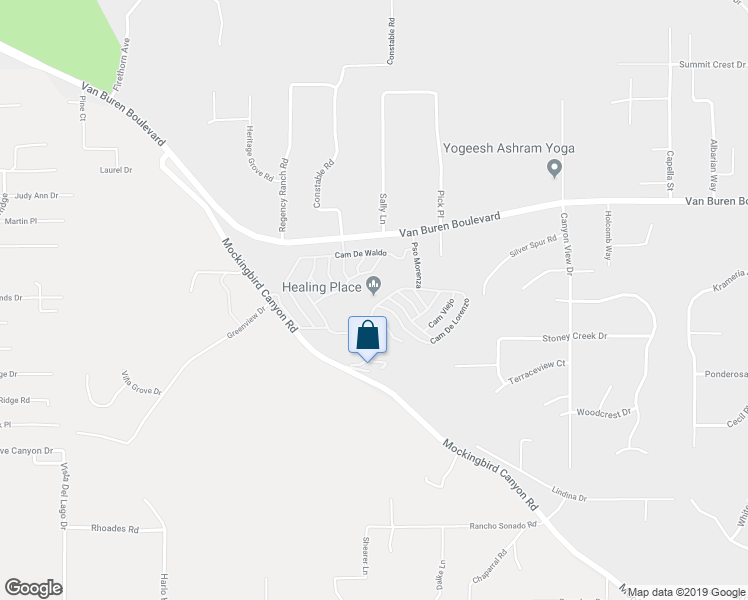 map of restaurants, bars, coffee shops, grocery stores, and more near 475 Prairie in Riverside
