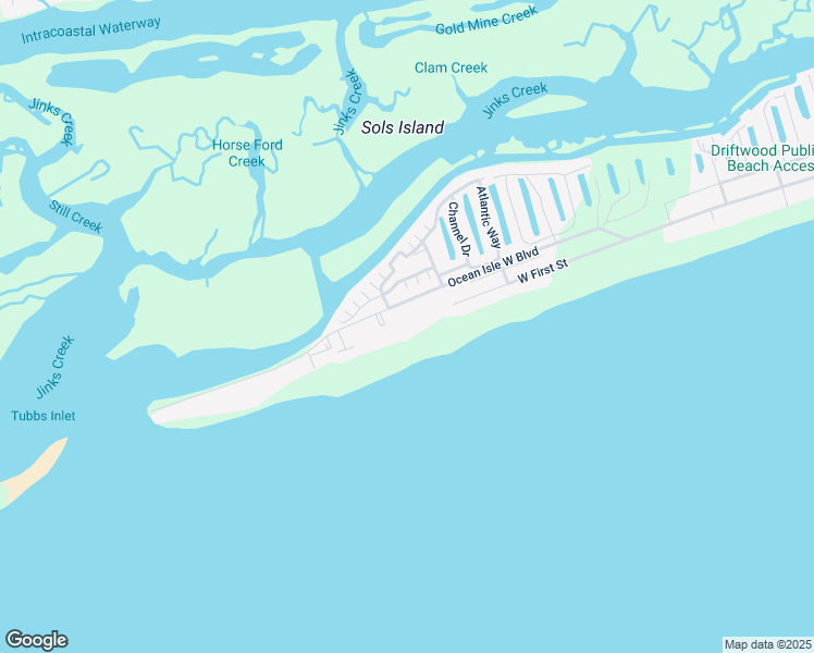 map of restaurants, bars, coffee shops, grocery stores, and more near 27 Ocean Isle West Boulevard in Ocean Isle Beach
