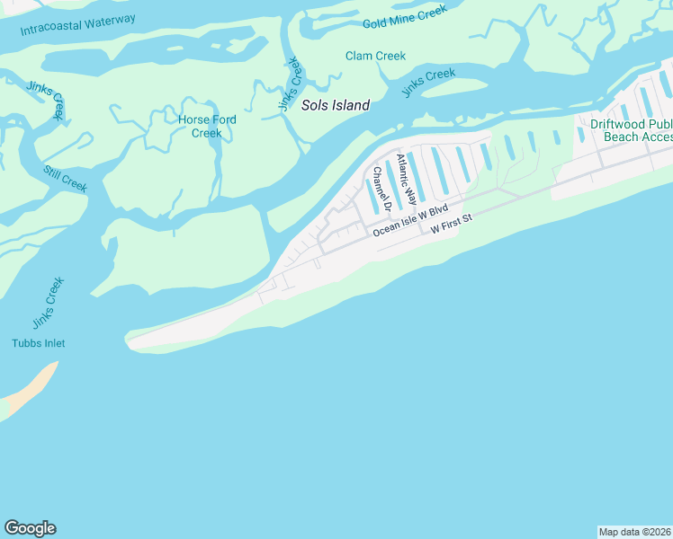 map of restaurants, bars, coffee shops, grocery stores, and more near 27 Ocean Isle West Boulevard in Ocean Isle Beach