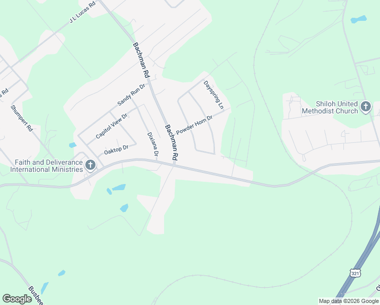 map of restaurants, bars, coffee shops, grocery stores, and more near 120 Daybreak Drive in Gaston