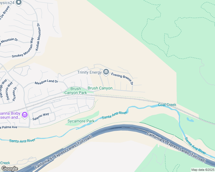 map of restaurants, bars, coffee shops, grocery stores, and more near 5575 Bluebrook Lane in Yorba Linda