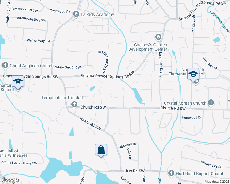 map of restaurants, bars, coffee shops, grocery stores, and more near 332 Renae Lane in Marietta