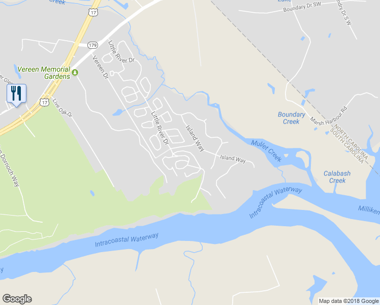 map of restaurants, bars, coffee shops, grocery stores, and more near 2222 Swamp Fox Circle in Little River