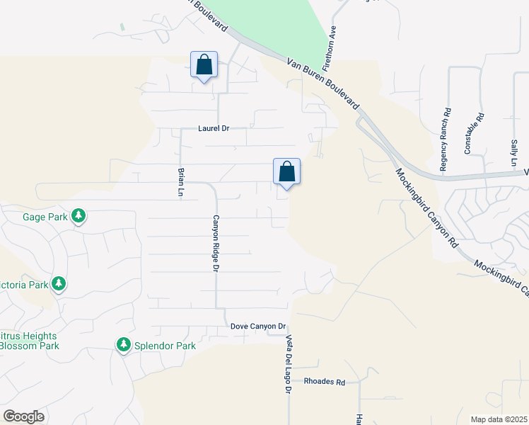 map of restaurants, bars, coffee shops, grocery stores, and more near 14396 Four Winds Drive in Riverside