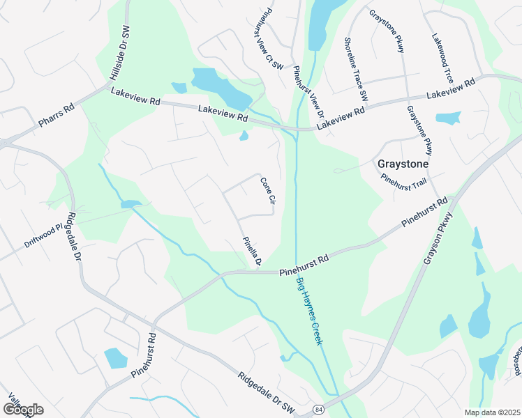 map of restaurants, bars, coffee shops, grocery stores, and more near 1395 Cone Circle in Grayson