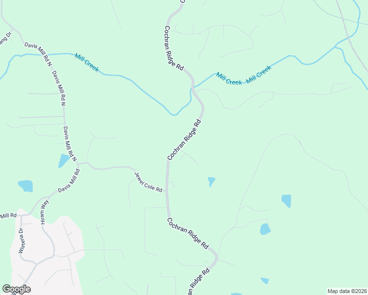 map of restaurants, bars, coffee shops, grocery stores, and more near 1117 Cochran Ridge Road in Hiram