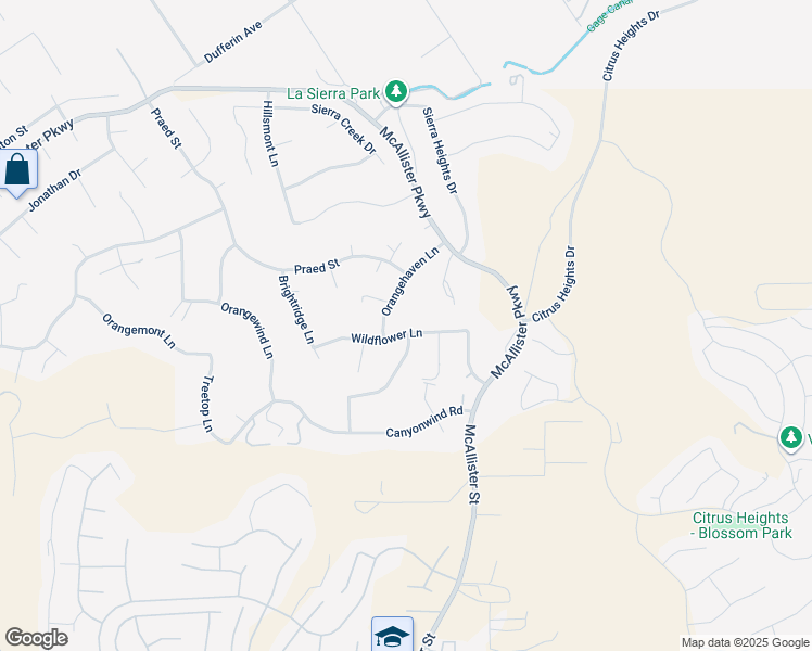 map of restaurants, bars, coffee shops, grocery stores, and more near 12830 Wildflower Lane in Riverside