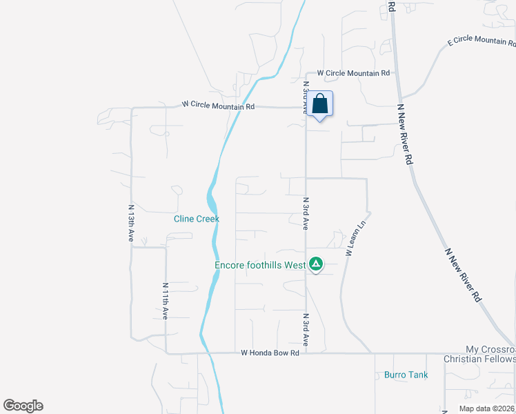 map of restaurants, bars, coffee shops, grocery stores, and more near 582 West Cavalry Road in Phoenix