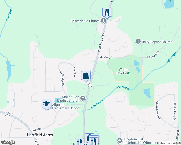 map of restaurants, bars, coffee shops, grocery stores, and more near 23 Russell Lane in Dallas