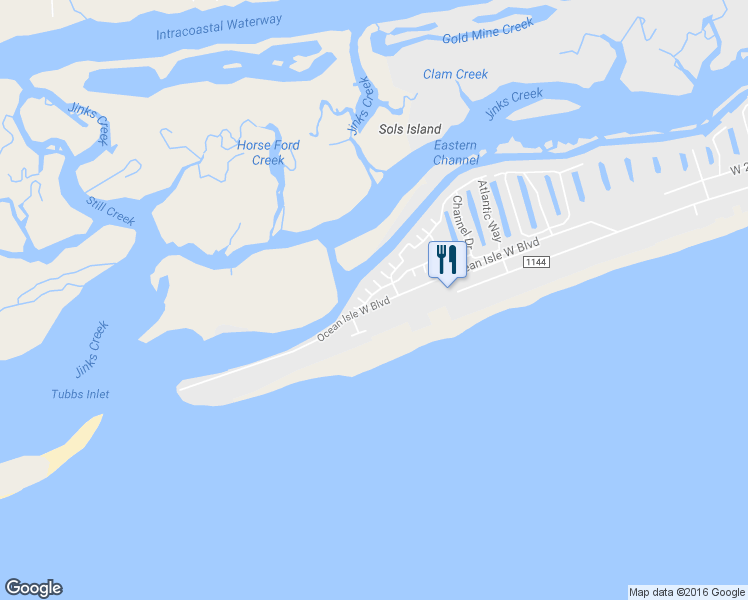 map of restaurants, bars, coffee shops, grocery stores, and more near 11 Bayberry Circle in Carolina Shores