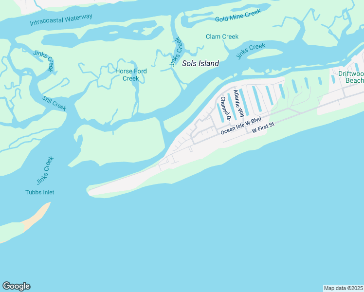 map of restaurants, bars, coffee shops, grocery stores, and more near 11 Bayberry Circle in Ocean Isle Beach