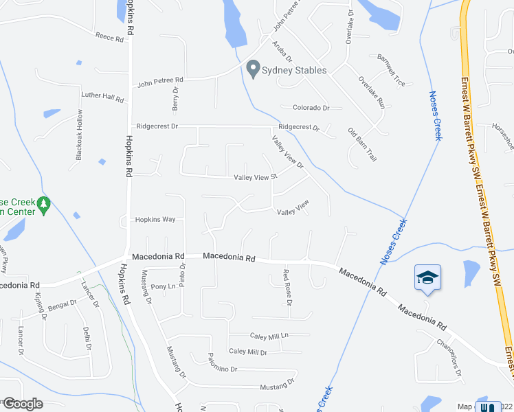 map of restaurants, bars, coffee shops, grocery stores, and more near 3312 Westview Cove in Powder Springs