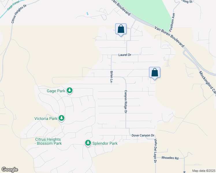 map of restaurants, bars, coffee shops, grocery stores, and more near Seven Hills Drive in Riverside County