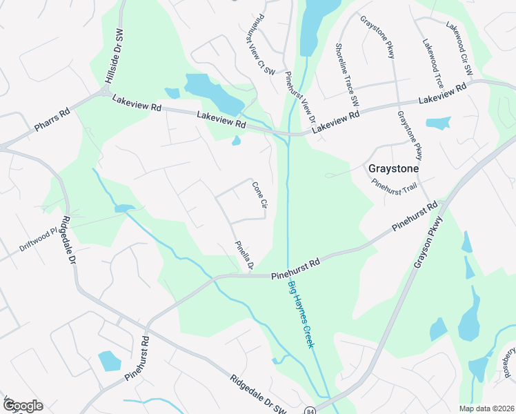 map of restaurants, bars, coffee shops, grocery stores, and more near 1395 Cone Circle in Grayson