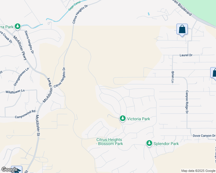 map of restaurants, bars, coffee shops, grocery stores, and more near 16568 Fleur Boulevard in Riverside