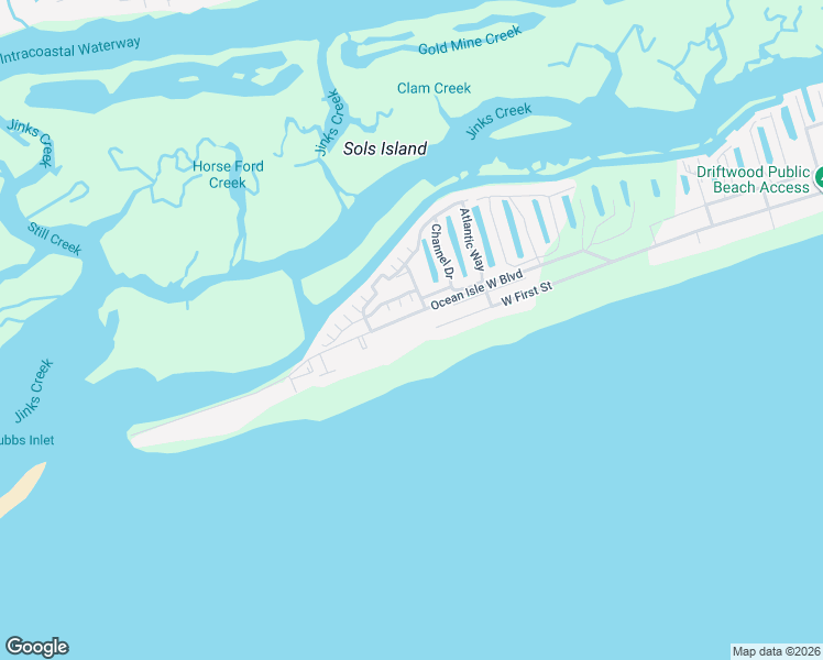 map of restaurants, bars, coffee shops, grocery stores, and more near 417 W 2nd St in Ocean Isle Beach