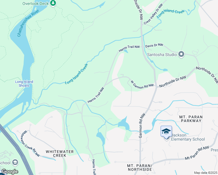 map of restaurants, bars, coffee shops, grocery stores, and more near 1340 West Garmon Road Northwest in Atlanta