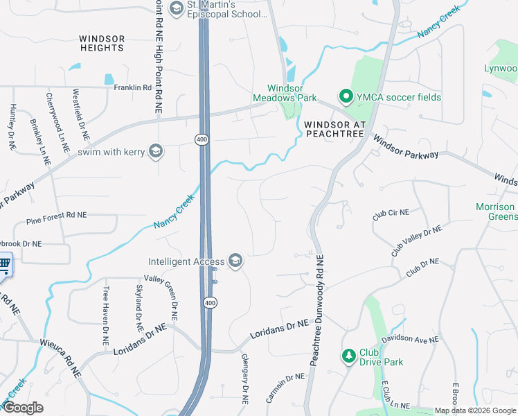map of restaurants, bars, coffee shops, grocery stores, and more near 770 Starlight Drive Northeast in Atlanta