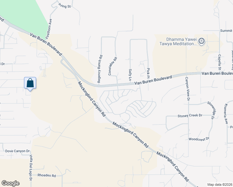 map of restaurants, bars, coffee shops, grocery stores, and more near in Woodcrest