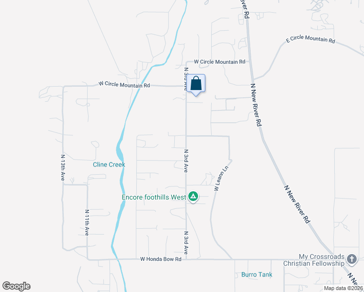 map of restaurants, bars, coffee shops, grocery stores, and more near 43508 North 3rd Avenue in New River