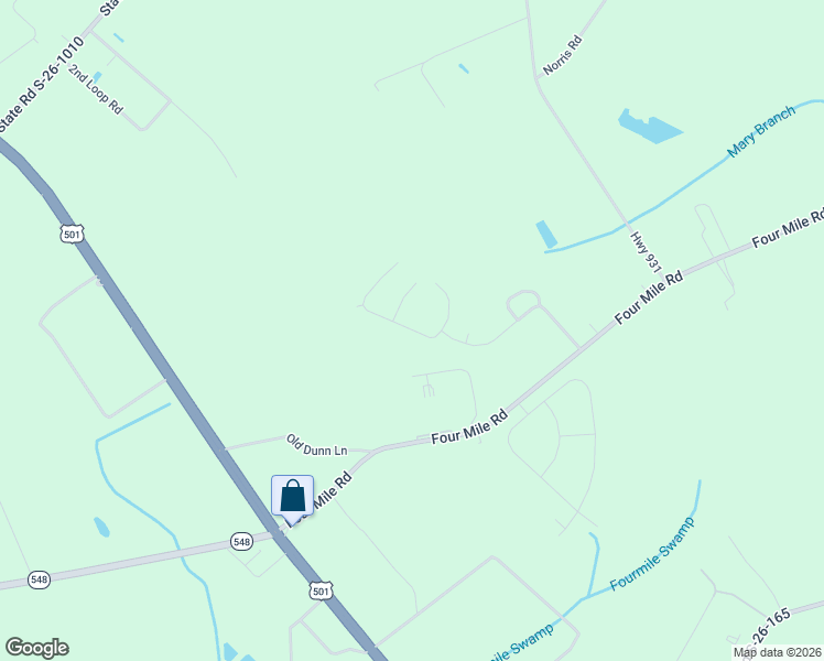 map of restaurants, bars, coffee shops, grocery stores, and more near 181 Hamilton Way in Conway