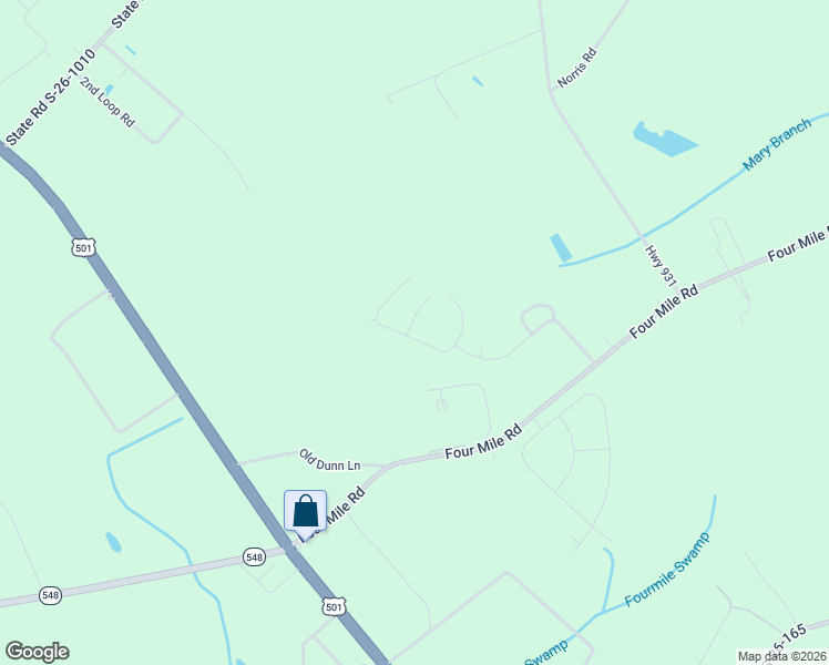 map of restaurants, bars, coffee shops, grocery stores, and more near 181 Hamilton Way in Conway