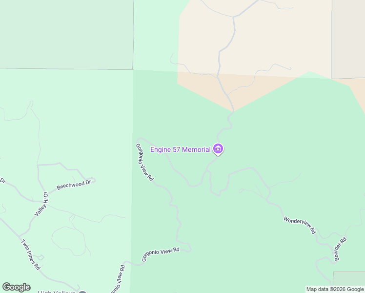 map of restaurants, bars, coffee shops, grocery stores, and more near 16020 Gorgonio View Road in Banning