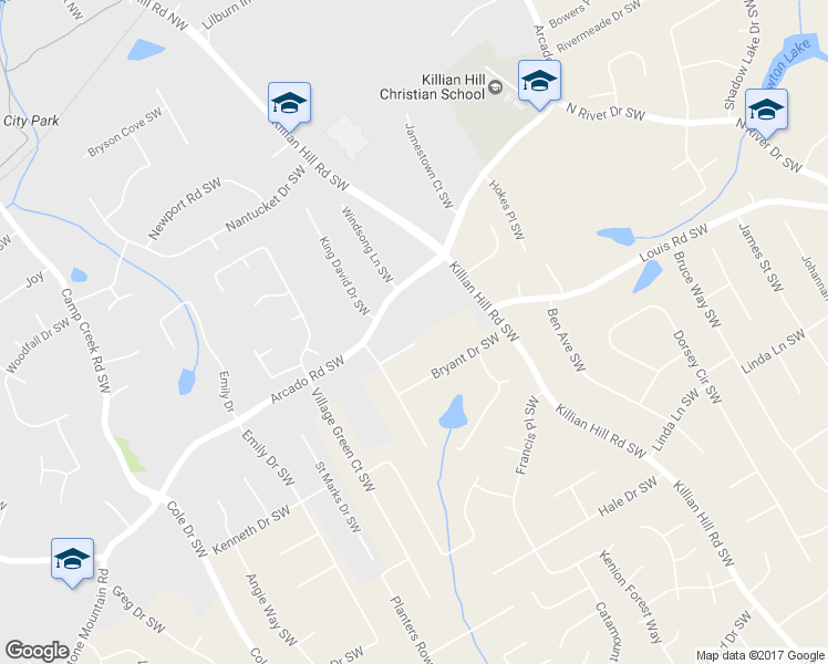 map of restaurants, bars, coffee shops, grocery stores, and more near 4463 Francis Court Southwest in Lilburn