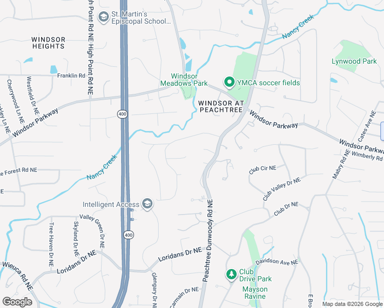 map of restaurants, bars, coffee shops, grocery stores, and more near 830 Starlight Circle Northeast in Sandy Springs