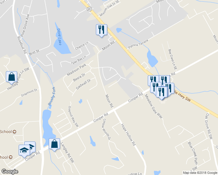 map of restaurants, bars, coffee shops, grocery stores, and more near 430 McKenzie Grace Lane in Grayson