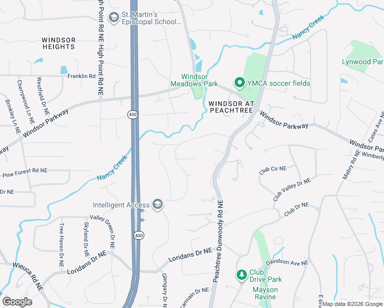 map of restaurants, bars, coffee shops, grocery stores, and more near 830 Starlight Circle Northeast in Atlanta