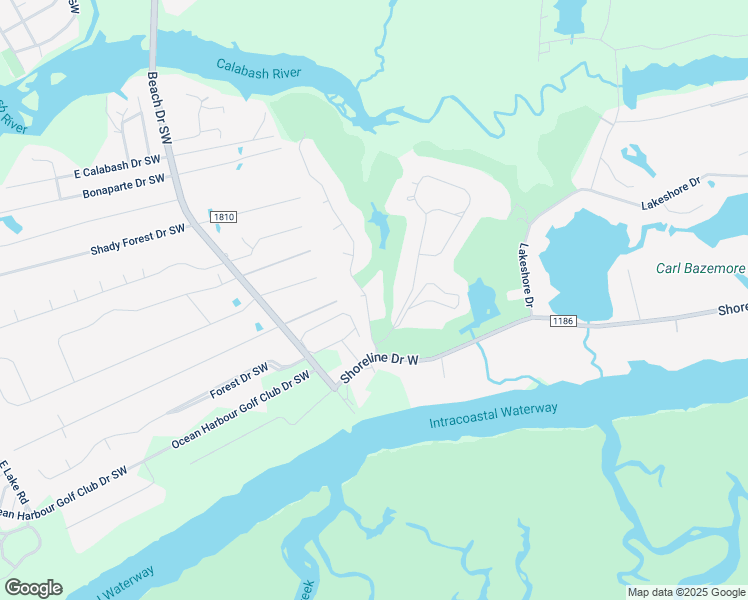 map of restaurants, bars, coffee shops, grocery stores, and more near 916 Oyster Pointe Drive in Sunset Beach