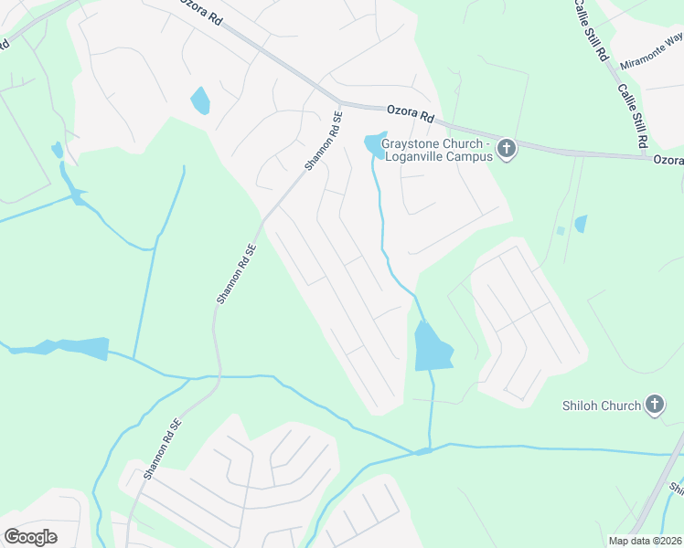 map of restaurants, bars, coffee shops, grocery stores, and more near 3639 Lake End Drive in Loganville