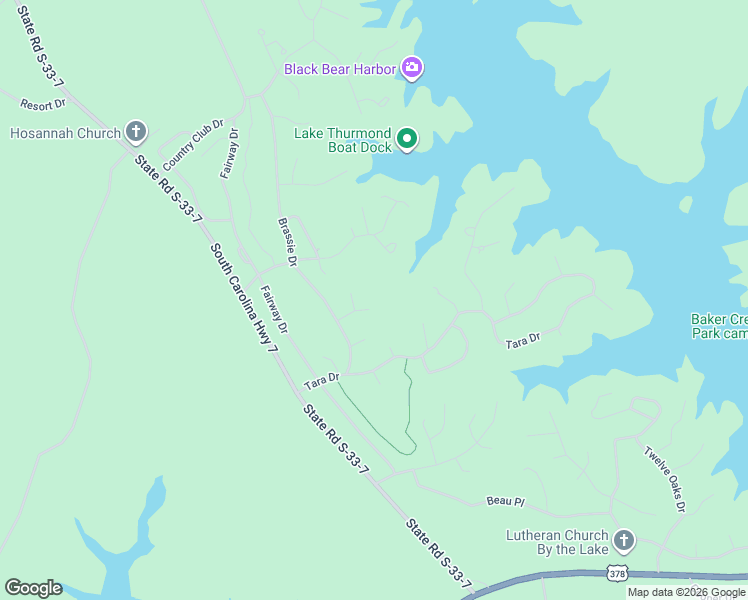 map of restaurants, bars, coffee shops, grocery stores, and more near 310 Divot Court in McCormick