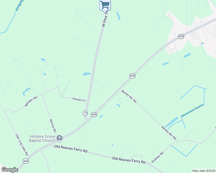 map of restaurants, bars, coffee shops, grocery stores, and more near 2987 South Carolina 905 in Conway