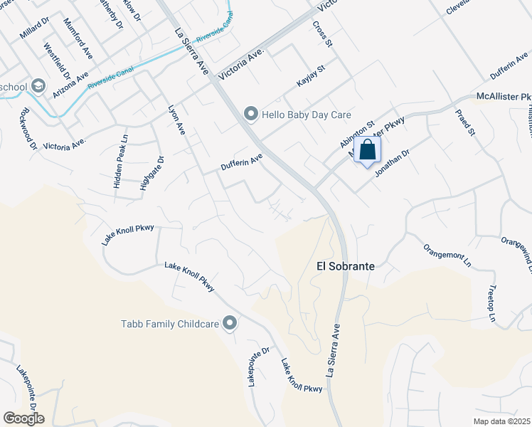 map of restaurants, bars, coffee shops, grocery stores, and more near 2276 Keepsake Court in Riverside