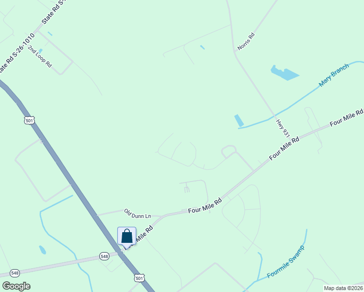 map of restaurants, bars, coffee shops, grocery stores, and more near 119 Murphy Way in Conway