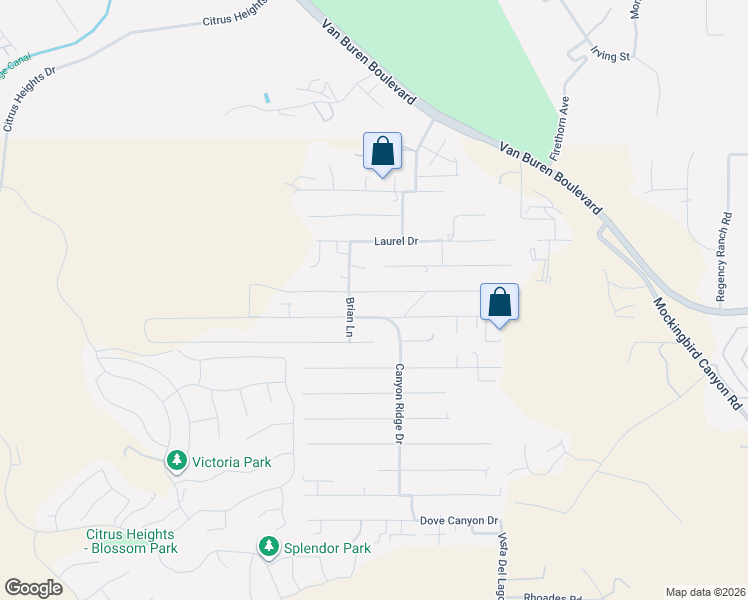 map of restaurants, bars, coffee shops, grocery stores, and more near 14150 Martin Place in Riverside