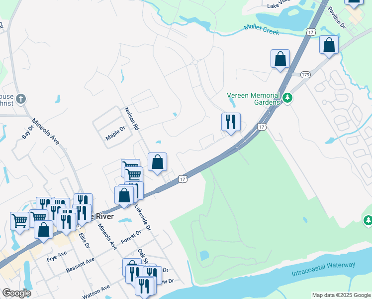 map of restaurants, bars, coffee shops, grocery stores, and more near 142 Scotch Broom Drive in Little River
