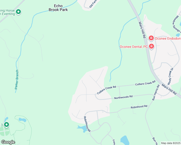 map of restaurants, bars, coffee shops, grocery stores, and more near 1100 Hilltop Road in Watkinsville