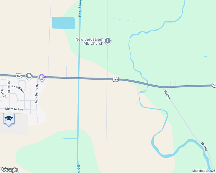 map of restaurants, bars, coffee shops, grocery stores, and more near 449 U.S. 165 in Dumas
