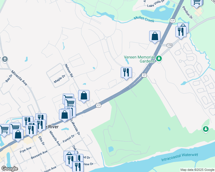 map of restaurants, bars, coffee shops, grocery stores, and more near 142 Scotch Broom Drive in Little River