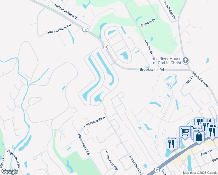 map of restaurants, bars, coffee shops, grocery stores, and more near 1004 Jocassee Drive in Little River