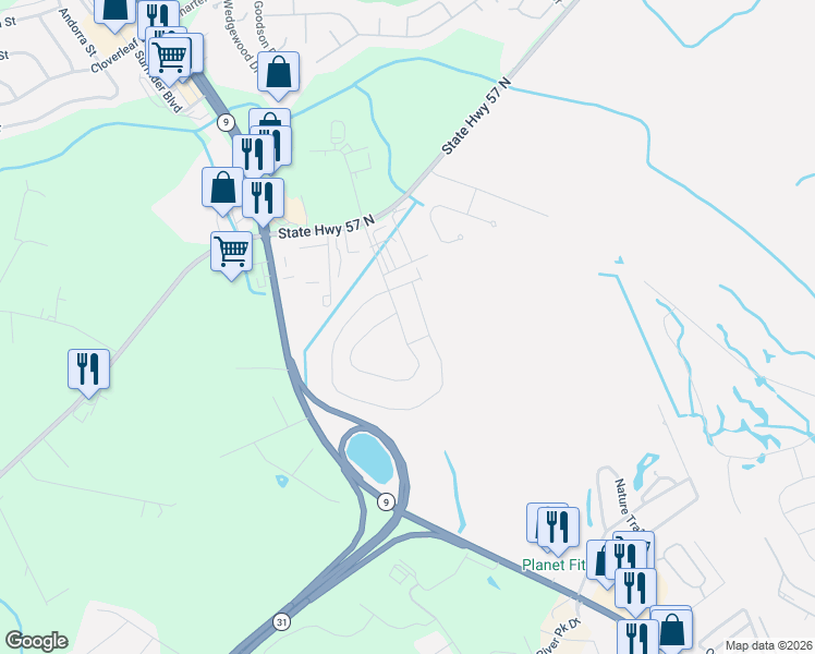 map of restaurants, bars, coffee shops, grocery stores, and more near 833 Wailea Circle in Little River