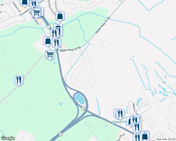 map of restaurants, bars, coffee shops, grocery stores, and more near 675 Wailea Circle in Little River