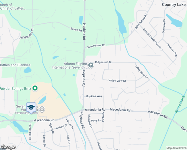 map of restaurants, bars, coffee shops, grocery stores, and more near 3511 Mackenzie Way in Powder Springs