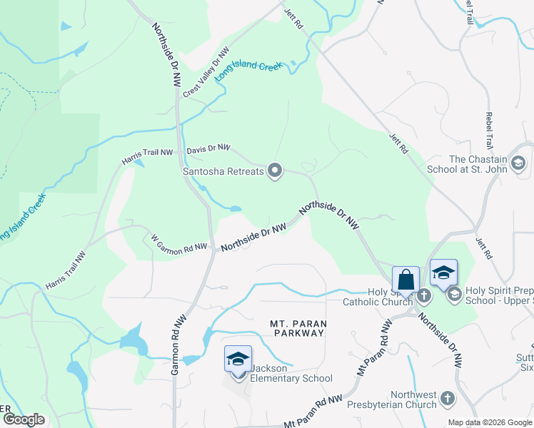 map of restaurants, bars, coffee shops, grocery stores, and more near 4711 Northside Drive Northwest in Atlanta