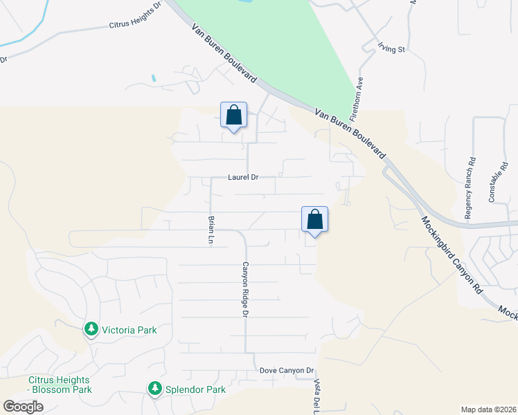 map of restaurants, bars, coffee shops, grocery stores, and more near 14331 Judy Ann Drive in Riverside