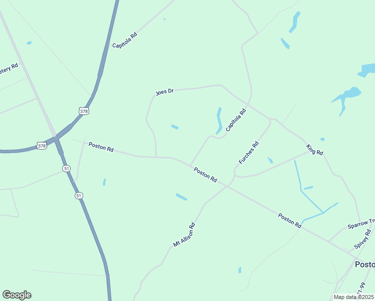 map of restaurants, bars, coffee shops, grocery stores, and more near 233 Poston Road in Johnsonville